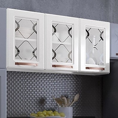 Armário Aéreo de Cozinha Triplo Branco: Elegância e Organização