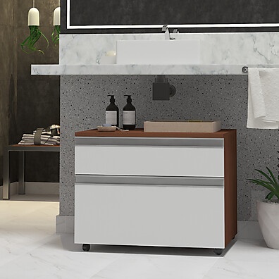 Armário de Banheiro Safira 60cm: Organize com Estilo!