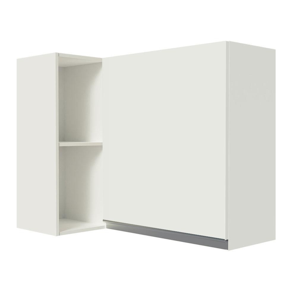 Armário de Canto Cozinha Aéreo Branco Smart Madesa
