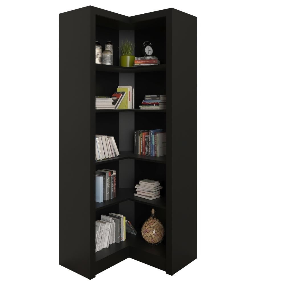 Armário de Canto Escritório Preto – Organize Já!