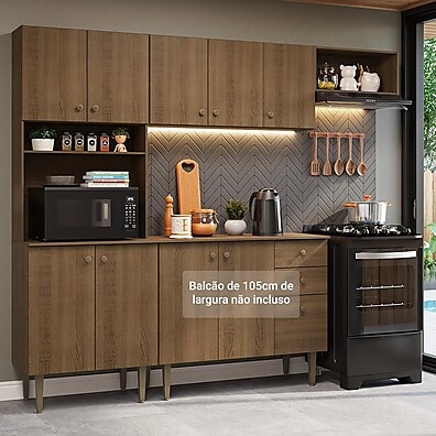 Armário de Cozinha 235cm Rustic Gourmet Madesa
