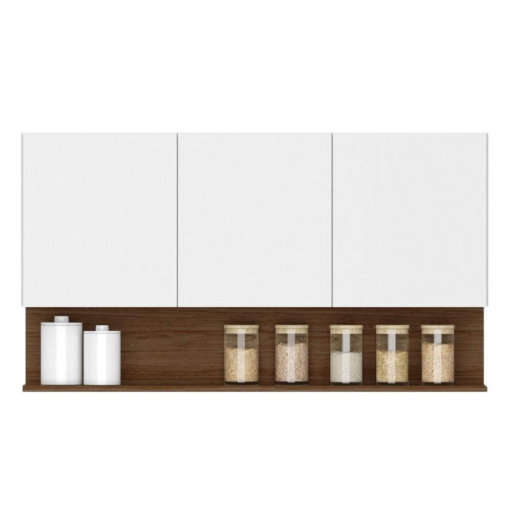 Armário de Cozinha Aéreo 120cm 3 Portas Lina K02: Design Moderno e Praticidade