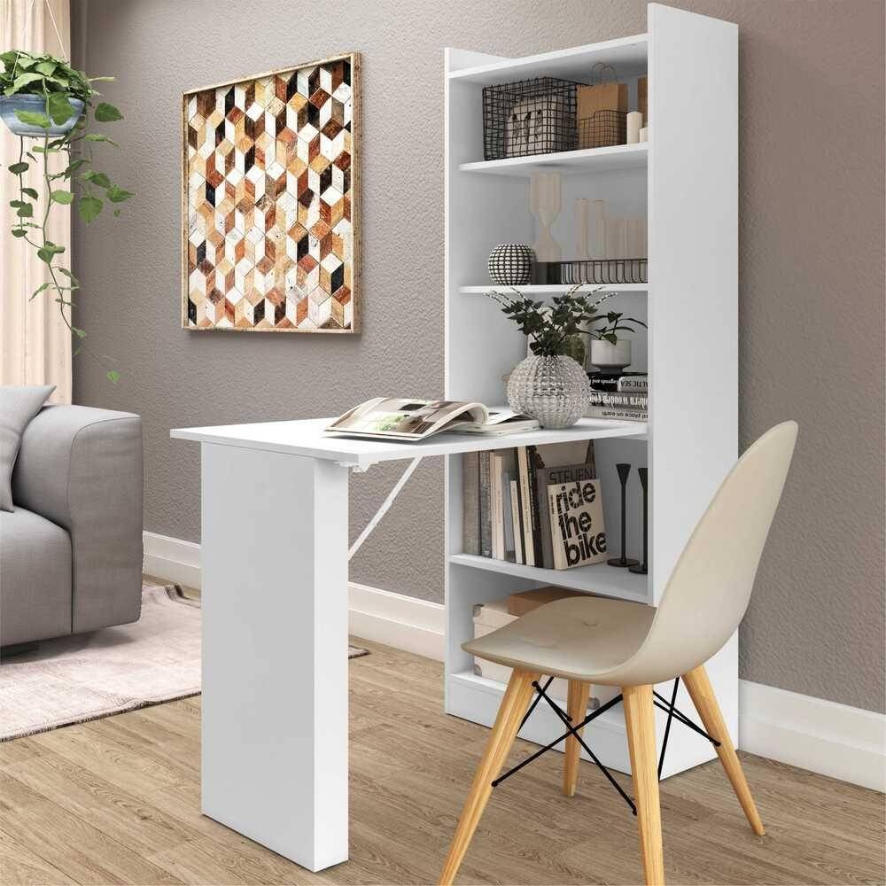 Armário Dobrável Multimóveis: Mesa e Armazenamento!