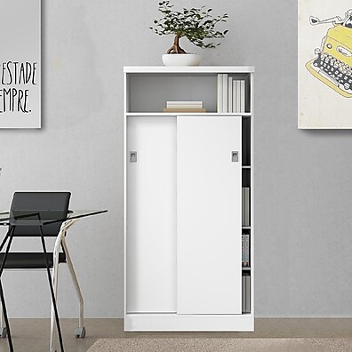Armário Escritório 2 Portas Branco – Organização Total