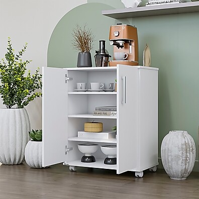 Armário Multiuso 2 Portas com Rodízios – Organize com Estilo!