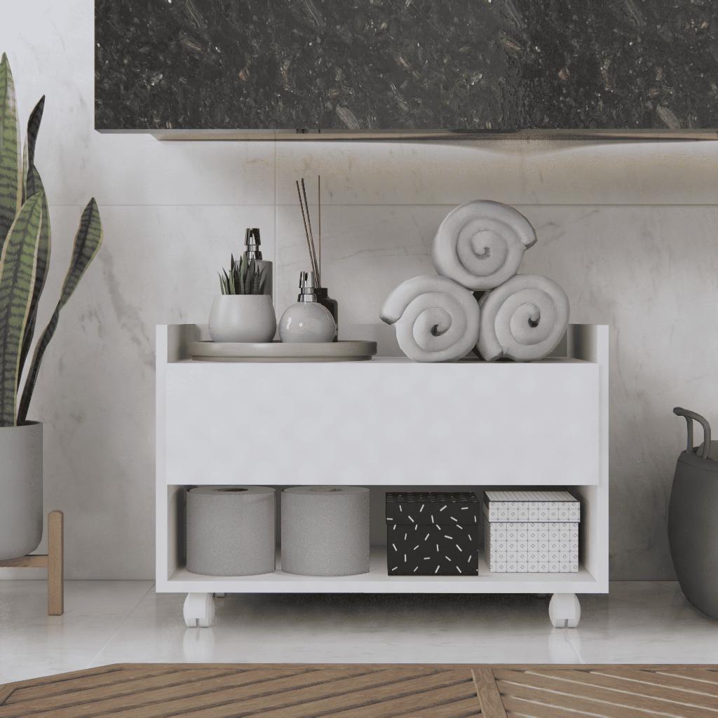 Armário Multiuso com Rodinhas Bonatto: Organize com Estilo!