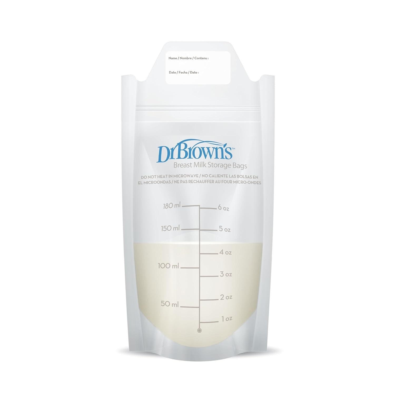 Dr. Brown's Sacos de Armazenamento de Leite Materno - 100 Unidades, 170ml, Sem BPA