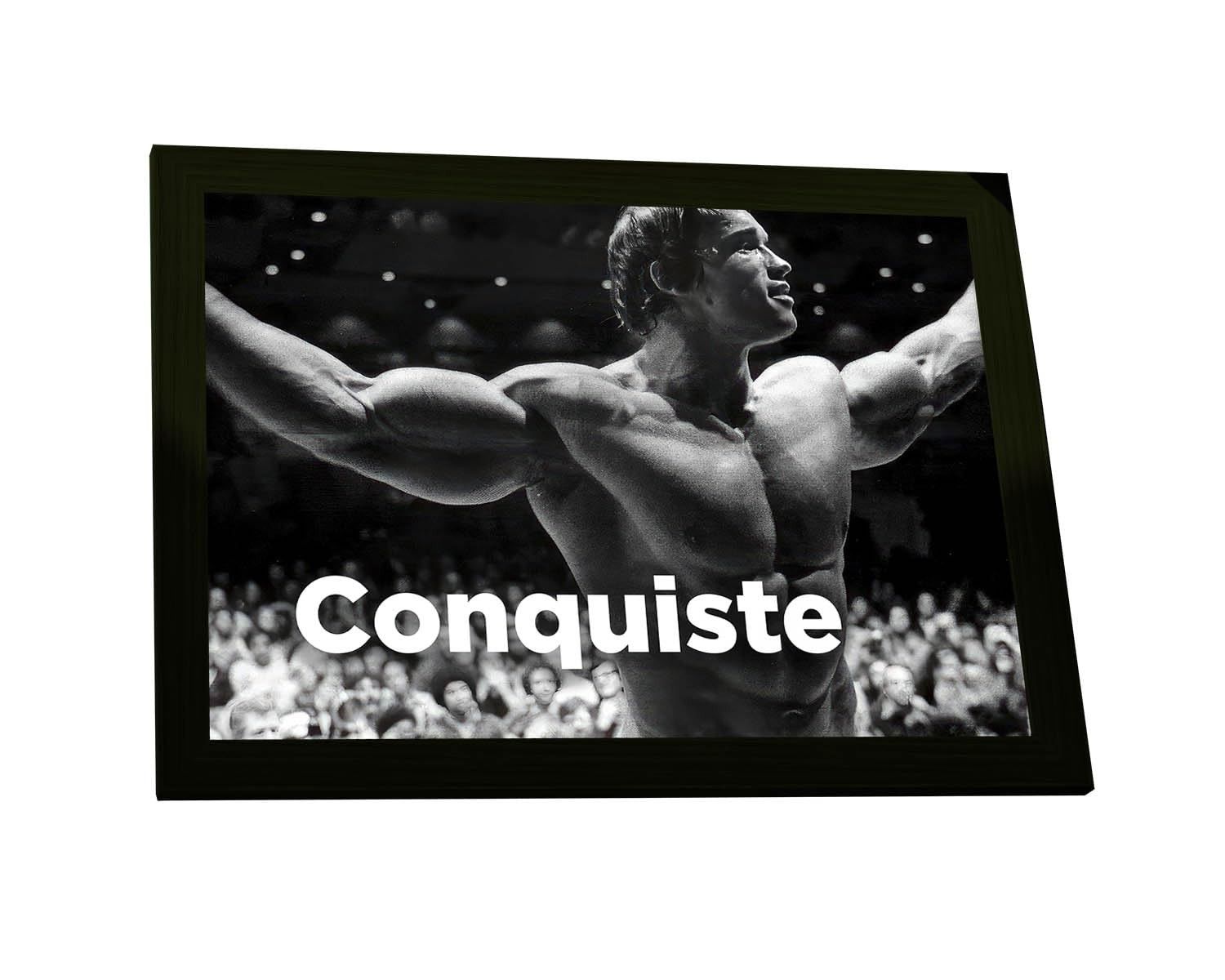 Quadro Decorativo Arnold Schwarzenegger A4 - Frases Motivacionais para Academia e Decoração