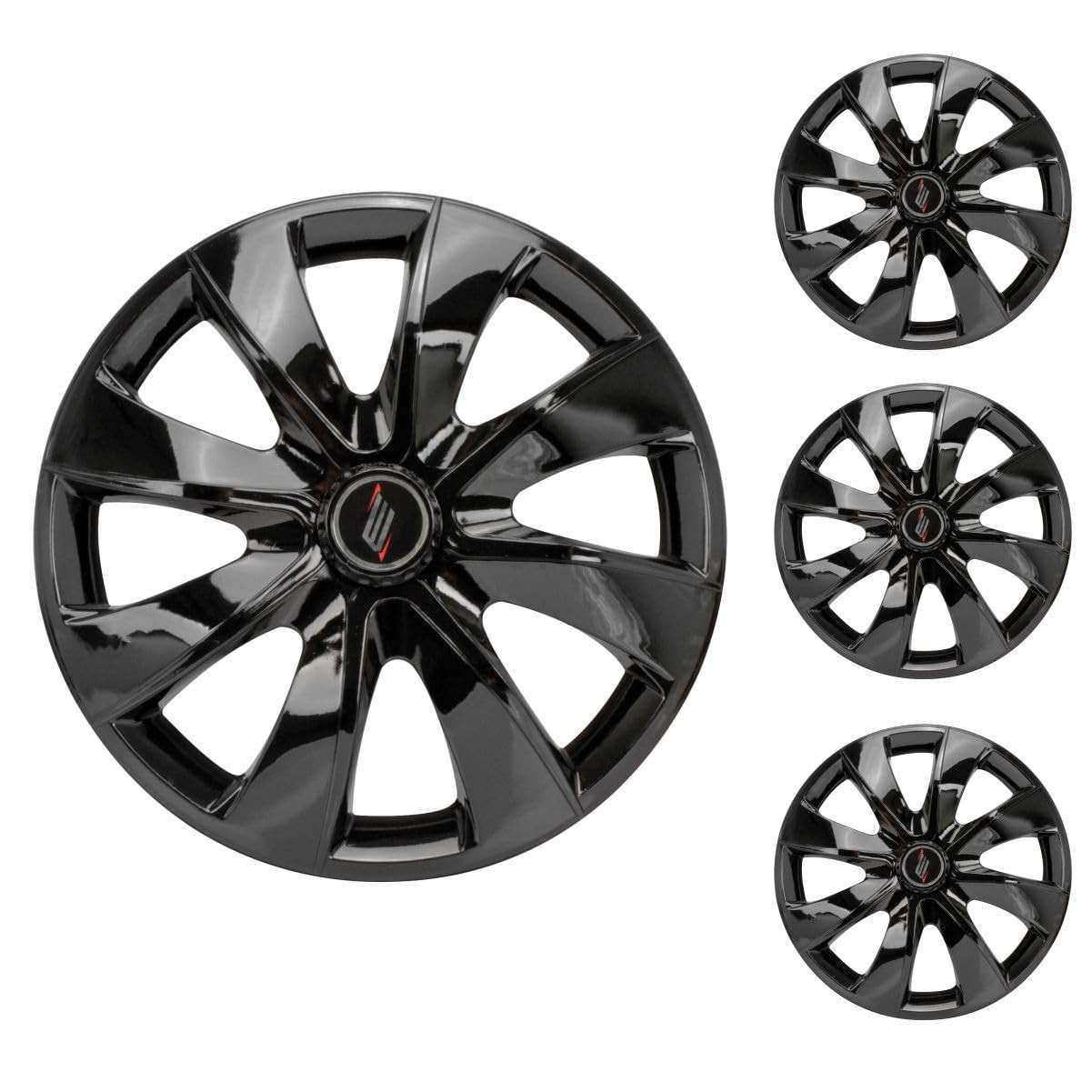 Jogo de Calotas Prime Black Aro 14 Universal Elitte - Estilo e Proteção para Seu Carro