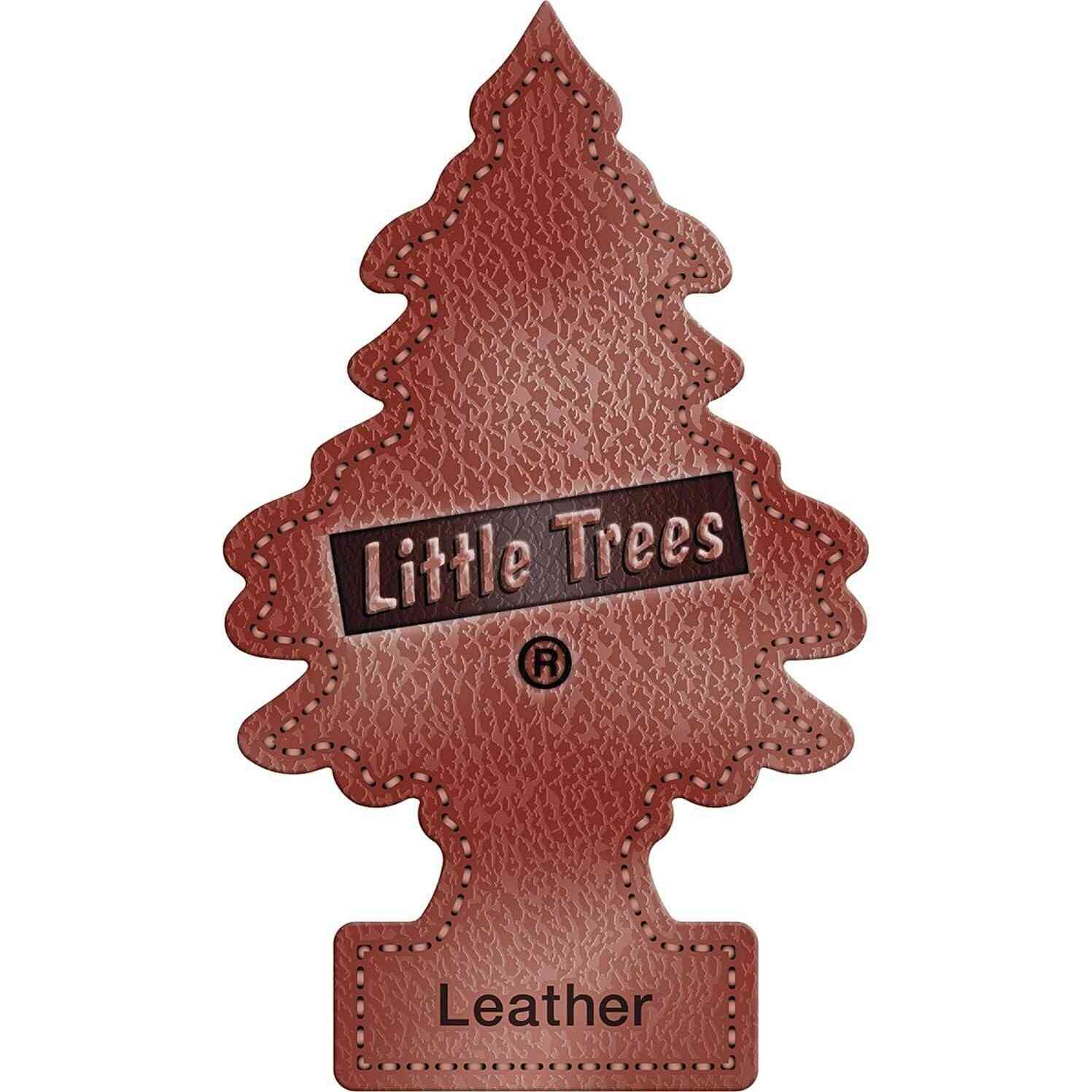 LITTLE TREES Ambientador Carro Couro - Pacote com 3 | Aroma Sofisticado para seu Veículo e Casa