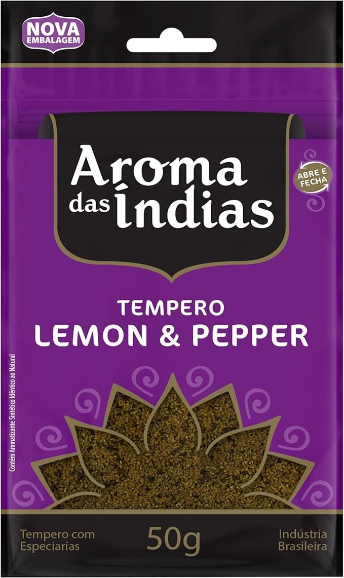 Aromas da Índia Lemon Pepper 50 Gramas