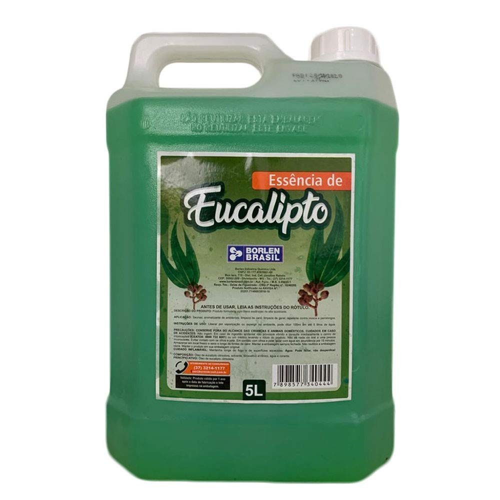 Essência de Eucalipto Concentrada 5L - Aromatização e Limpeza Potente para Saunas e Ambientes