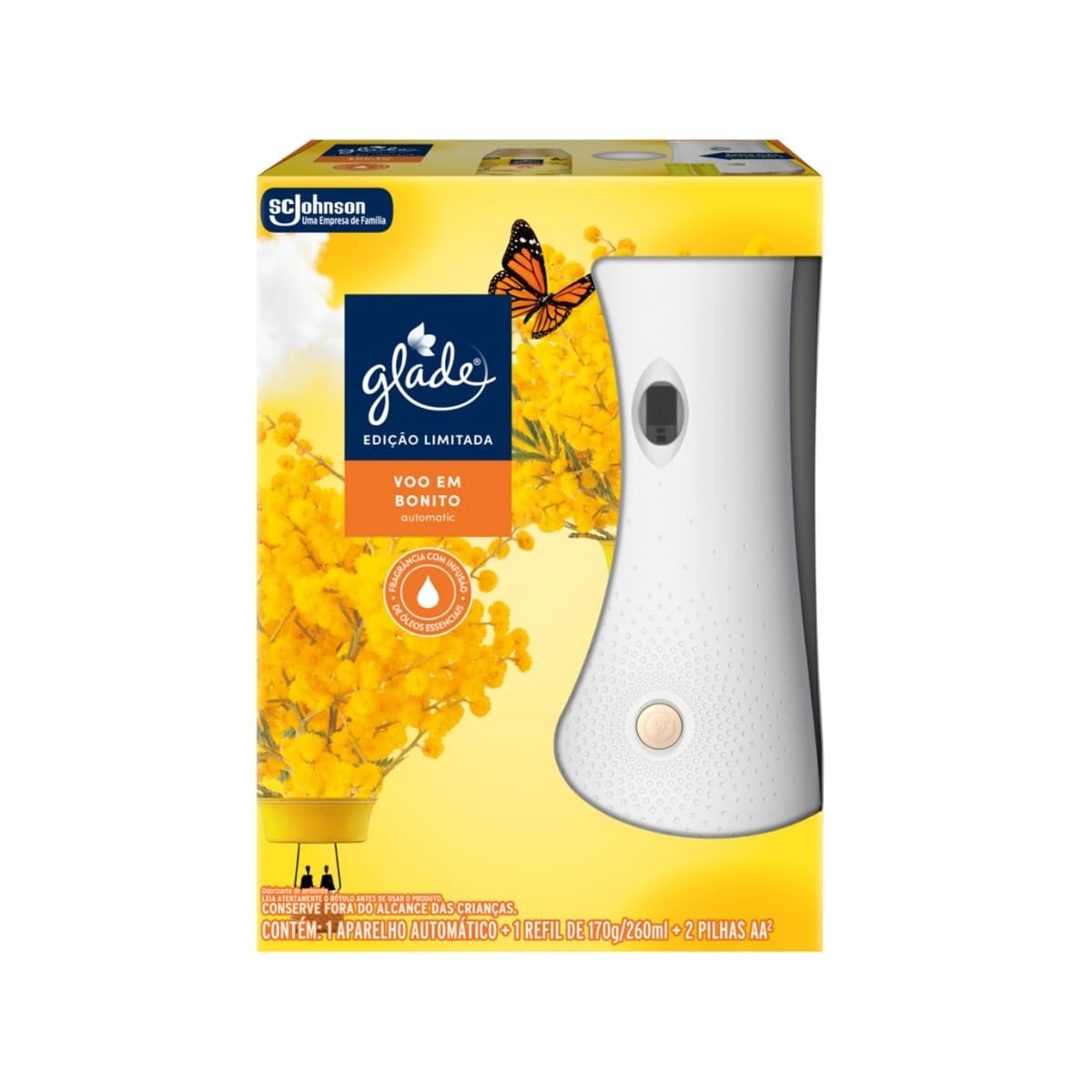 Glade Aromatizador Automático Voo em Bonito: Frescor Contínuo por 60 Dias!