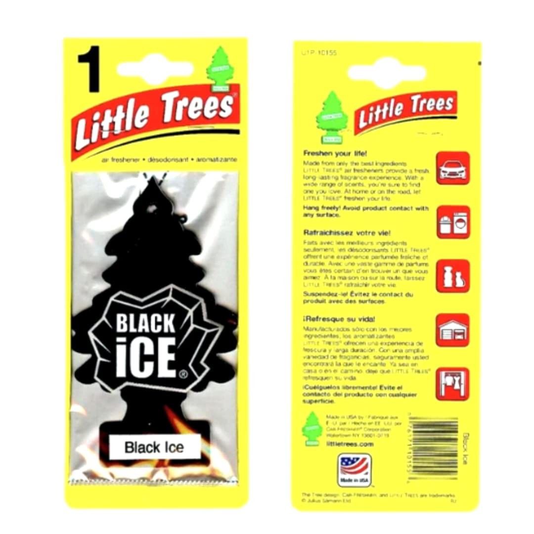 Little Trees Black Ice: Aromatizante Premium para Carro - Kit 4 Unidades