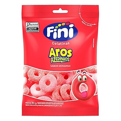 Aros de Morango Fini: Azedinhos e Irresistíveis!