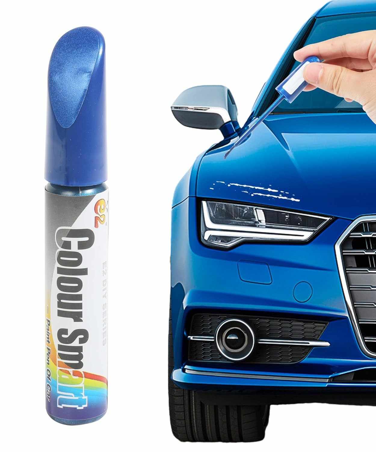 Caneta de reparo de arranhões de carro - Removedor de arranhões profundos, caneta de preenchimento de tinta de retoque, azul