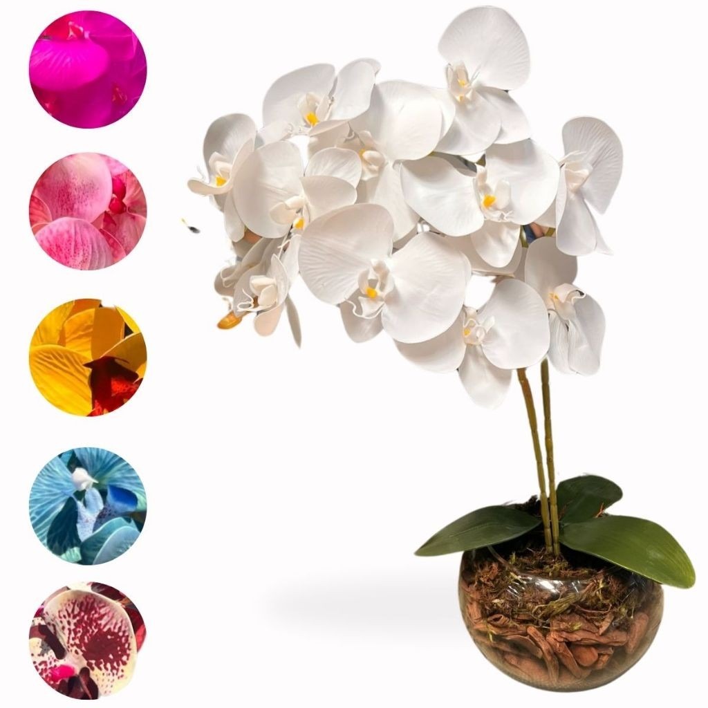 Arranjo de Orquídeas Artificiais: Centro de Mesa Elegante e Permanente