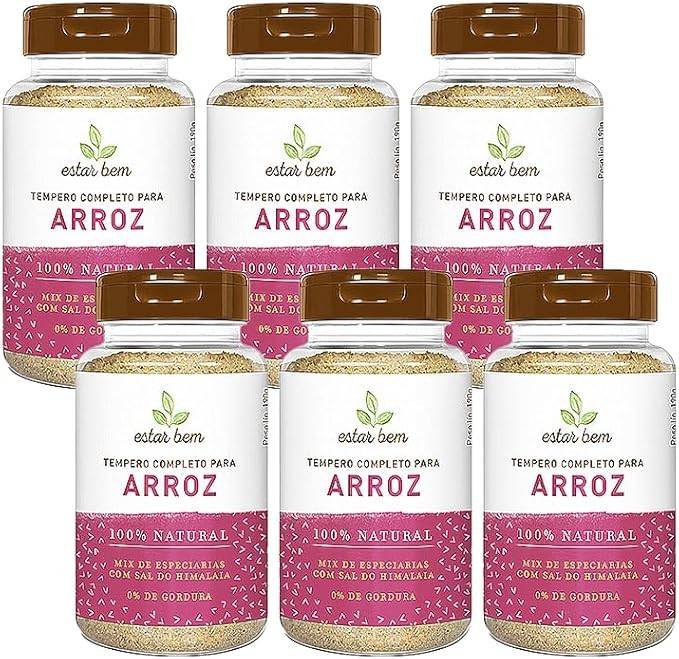Kit 6X: Tempero Completo Para Arroz Estar Bem 190g