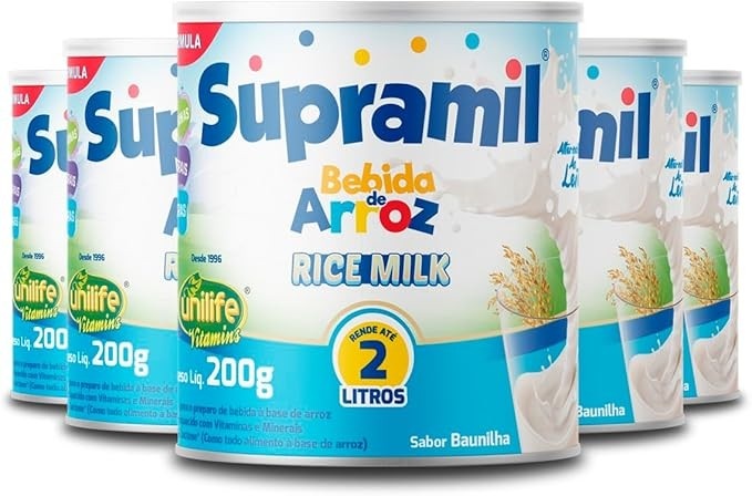 Kit 5 Bebida de Arroz sem Lactose Kids Unilife 200g