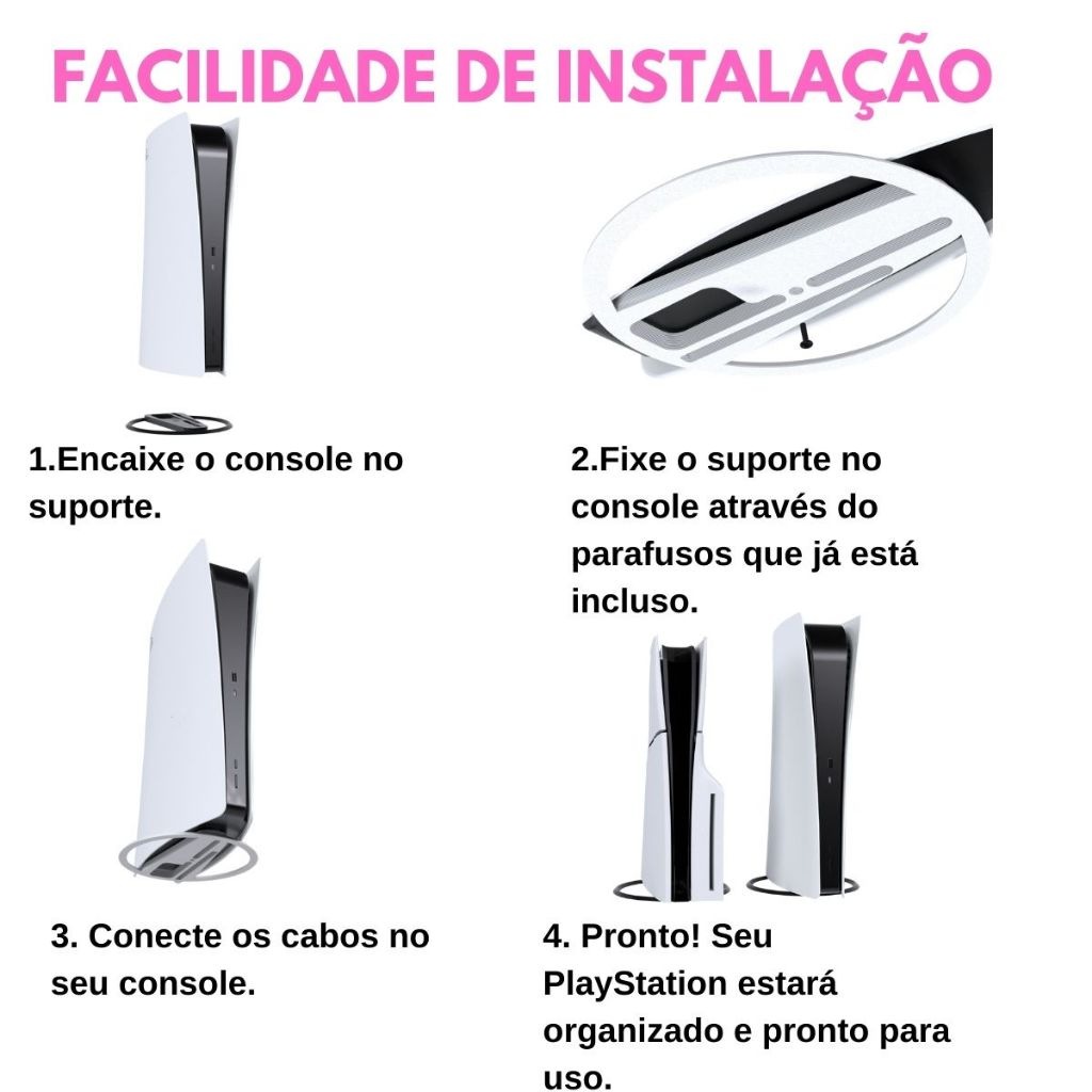 PS5 Organizado: Suporte Vertical ARTBOX3D