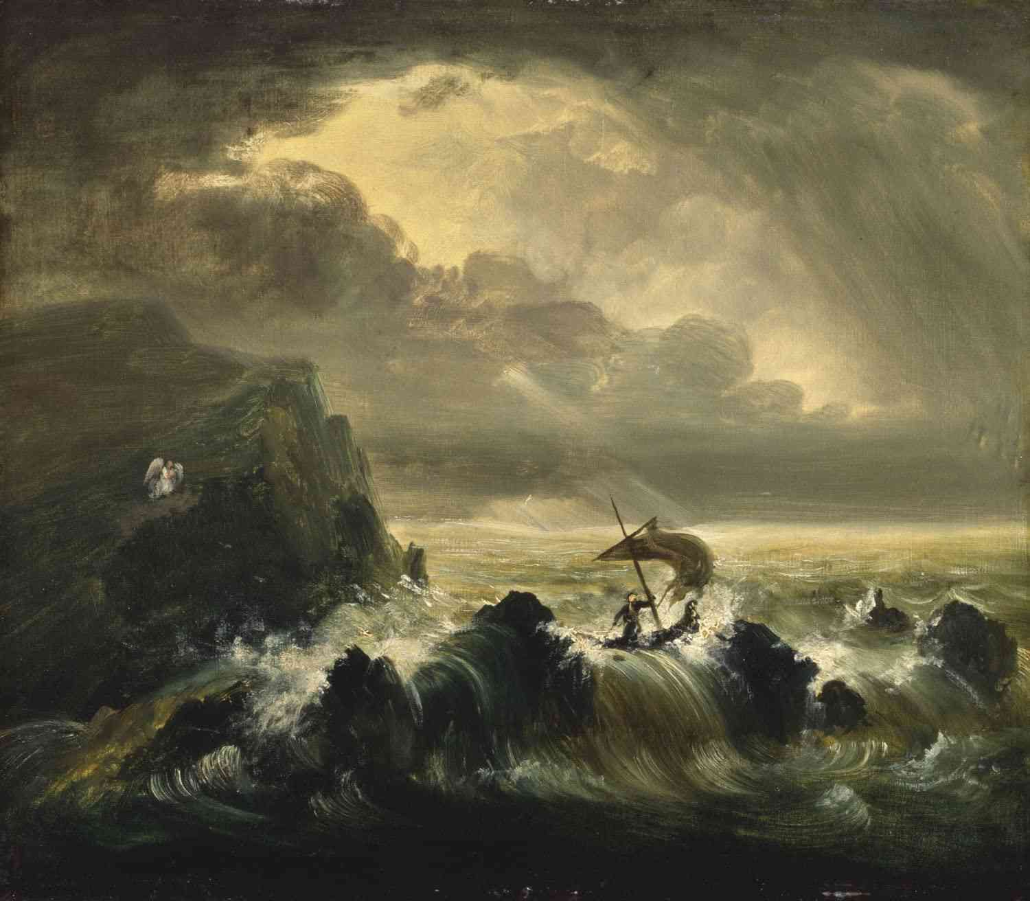 A Viagem da Vida Adulta - Pintura em Tela ou Papel - Arte Inspiradora de Thomas Cole - 26cm x 30cm