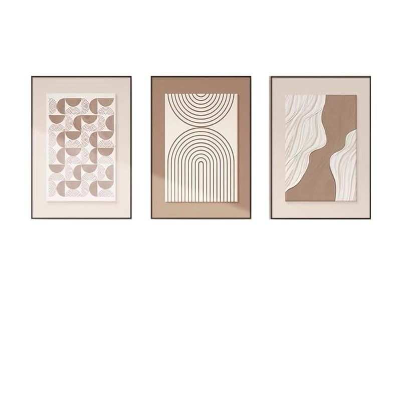 Quadros Decorativos Geométricos Irregulares 40x60cm - 3 Peças | Arte Moderna para Sala de Estar