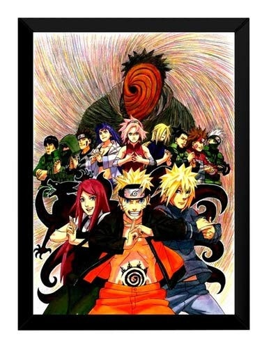 Quadro Naruto Full Anime - Pôster Moldurado Resistente com Arte Oficial