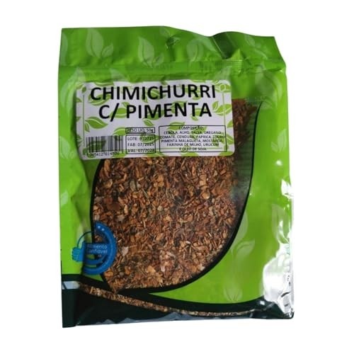 Chimichurri com Pimenta, Tempero Artesanal Brasileiro, Mistura de Ervas e Especiarias, 50g