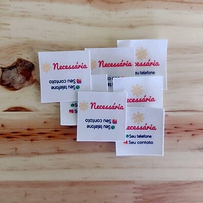 Etiquetas de Tecido Personalizadas Quadradas para Artesanato