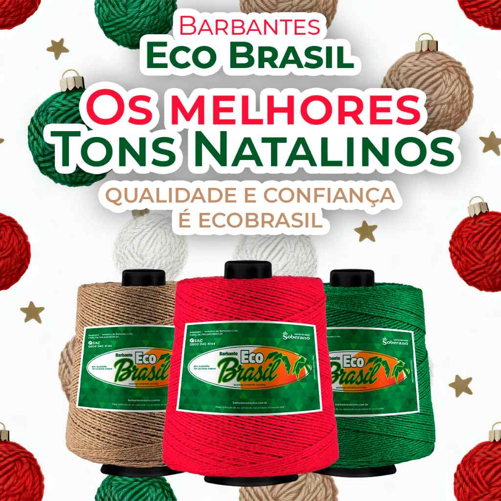 Barbante Eco Brasil 1kg: Kit 10 Rolos para Artesanato 🧶
