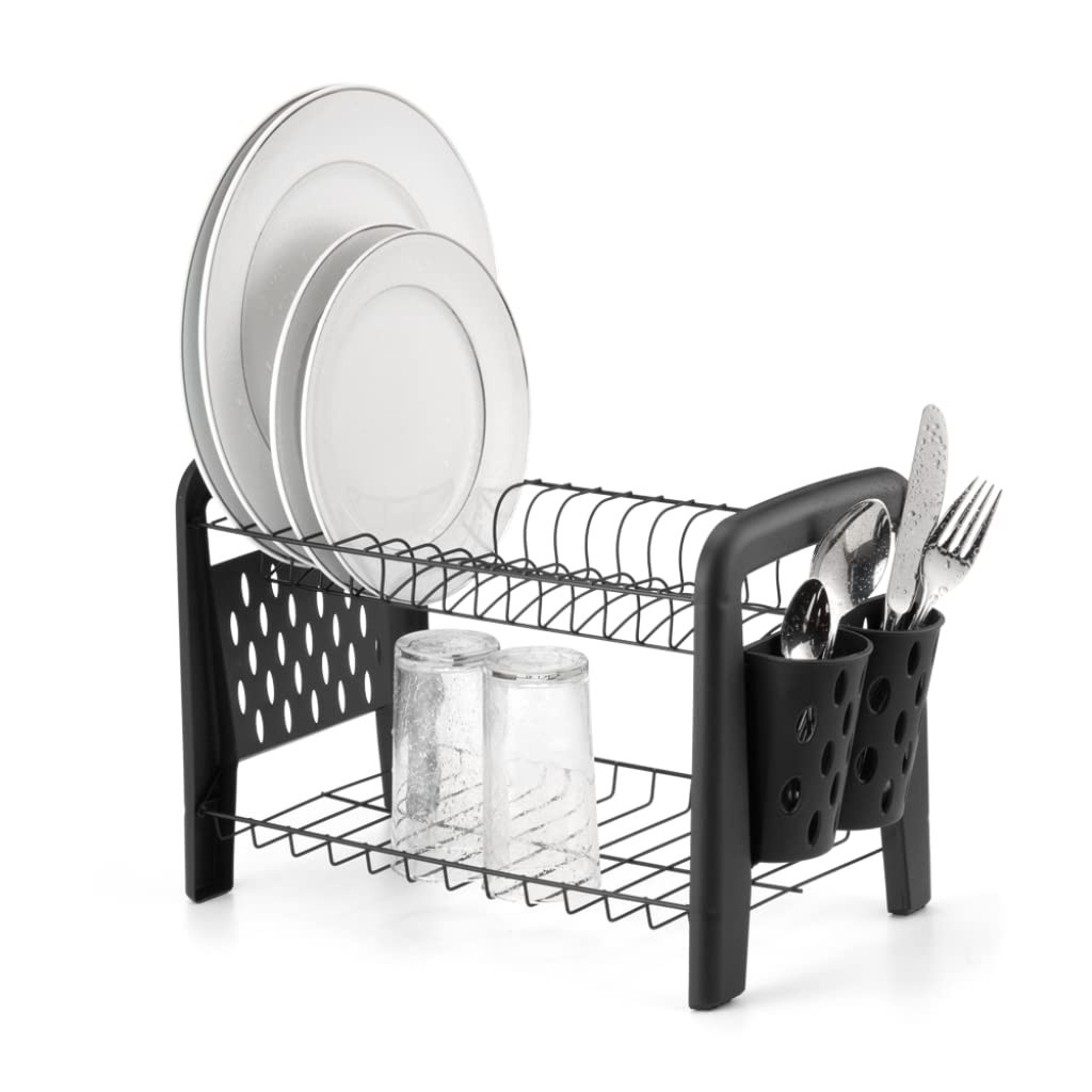 Escorredor Duplo Desmontável Black - ARTHI: Organize sua Cozinha com Estilo e Praticidade