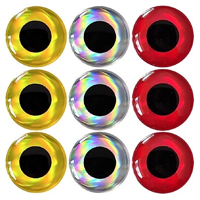 Kit 90 Olhos 3D Holográficos para Isca Artificial