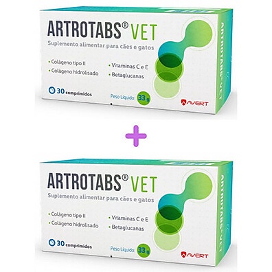 Artrotabs Vet: Suplemento com Colágeno Tipo 2 para Cães e Gatos