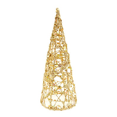 Árvore de Natal Dourada 15cm: Elegância Festiva!