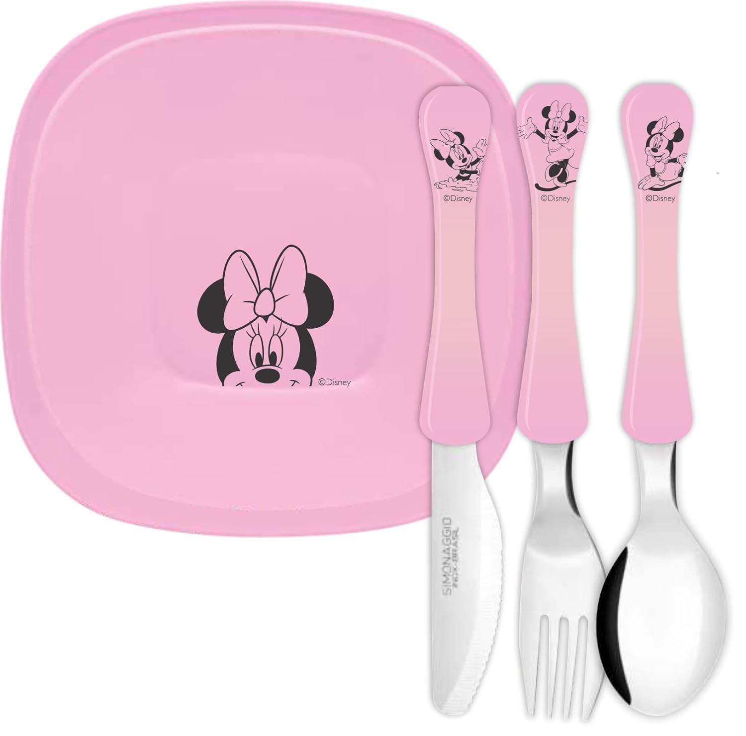 Kit Infantil para Refeição Disney Minnie 5 Peças - Praticidade e Estilo para as Refeições