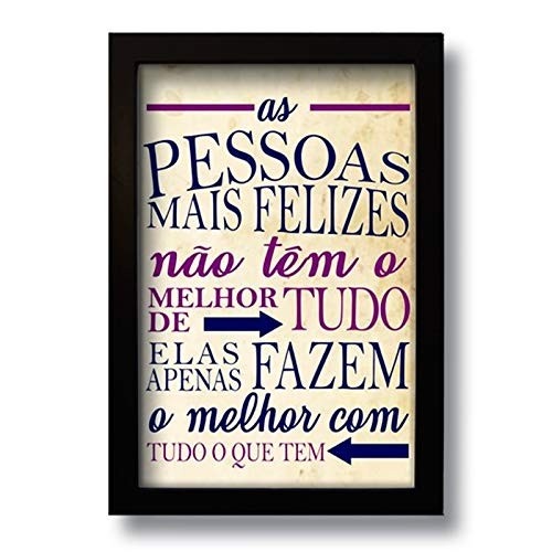 Quadro Decorativo Frase Motivacional As Pessoas 33x43 cm - Inspire-se Todos os Dias