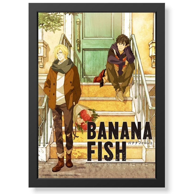 Quadro Decorativo Banana Fish Ash Lynx e Eiji Okumura - geek.frame - Vidro Premium - Decoração Otaku para Sala e Quarto - Presente Geek Anime Gamer