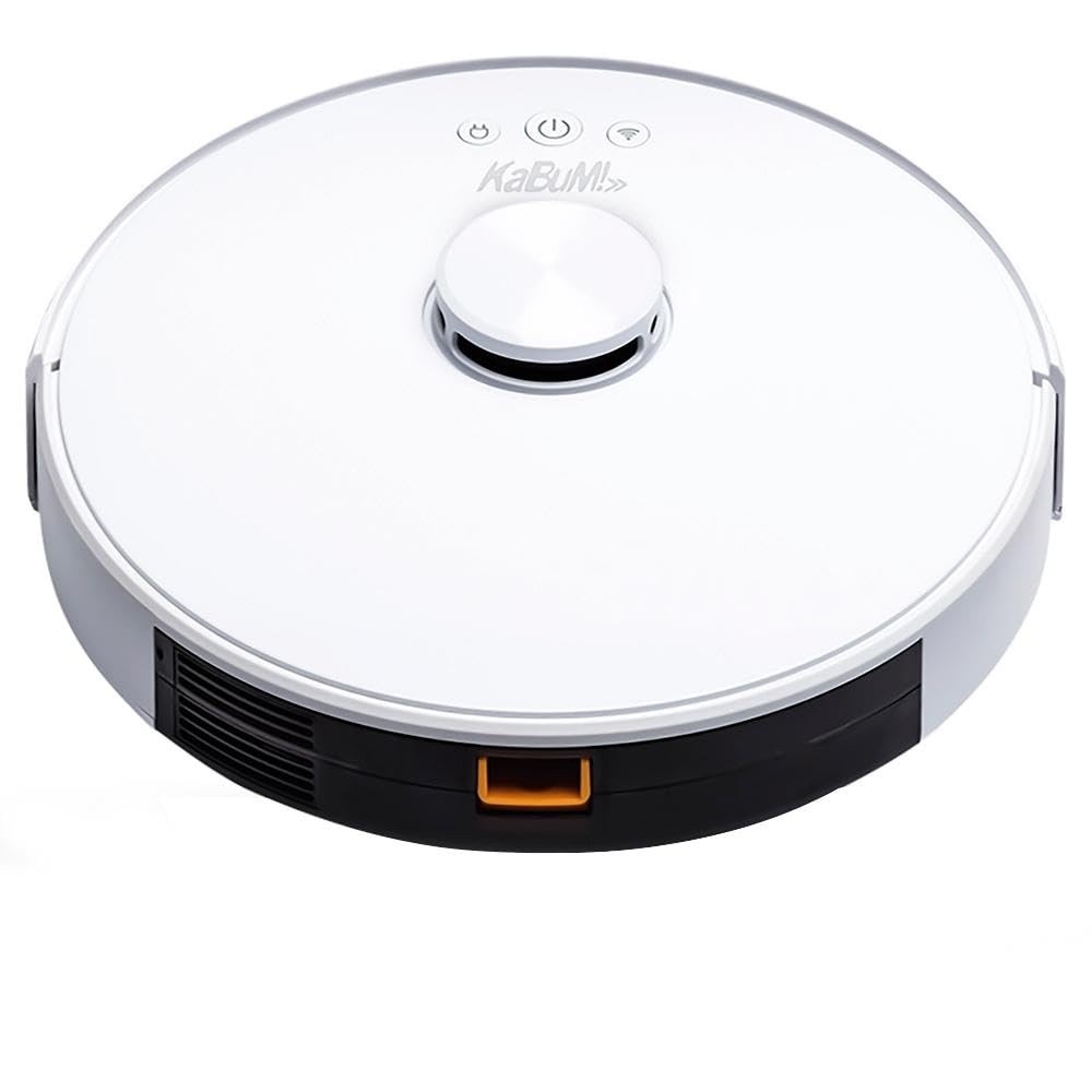 Robô Aspirador KaBuM! Smart 700 Branco - Aspira, Passa Pano, Mapeamento 360°, Controle por App, Google Assistant e Alexa