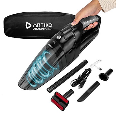 Aspirador Sem Fio 2 em 1 Artiko AquaPro 100W: Pó e Água
