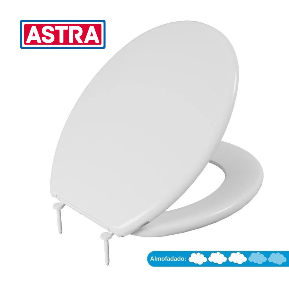 Assento Sanitário Almofadado Slim Oval Astra Universal: Conforto e Higiene para Seu Banheiro