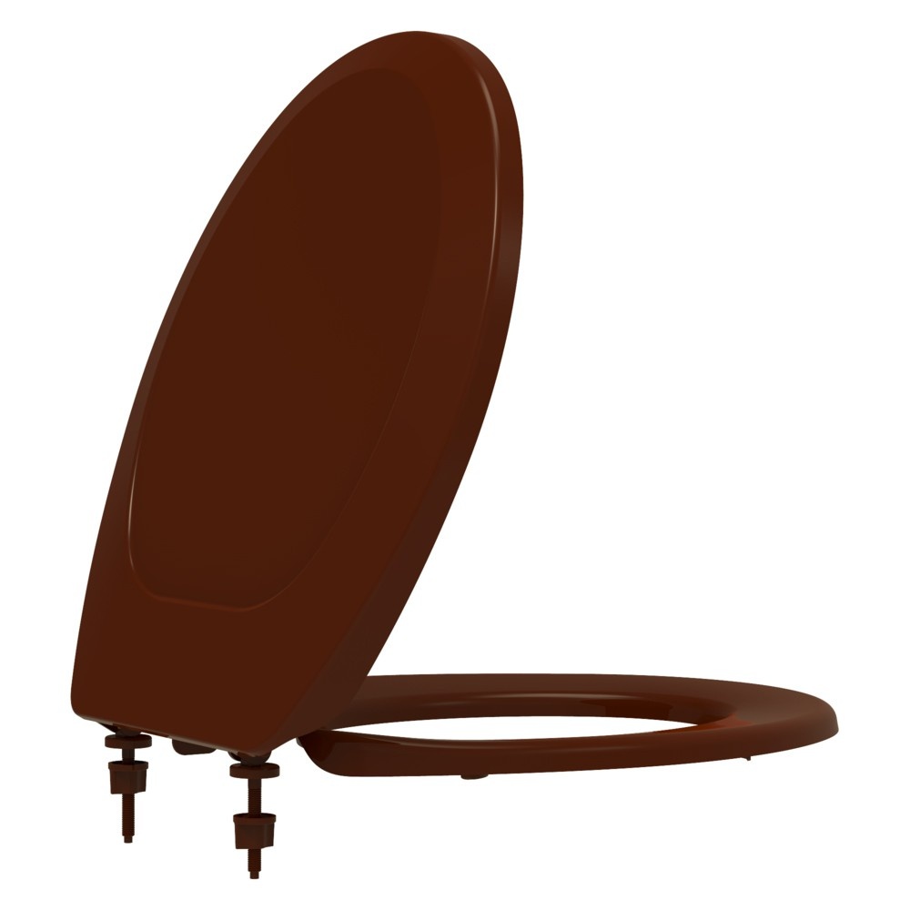 Assento Sanitário Oval Premium Marrom Tupan – Conforto e Durabilidade