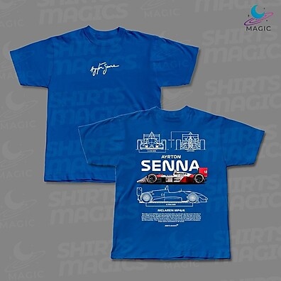 Camisa Ayrton Senna McLaren MP4 com Assinatura
