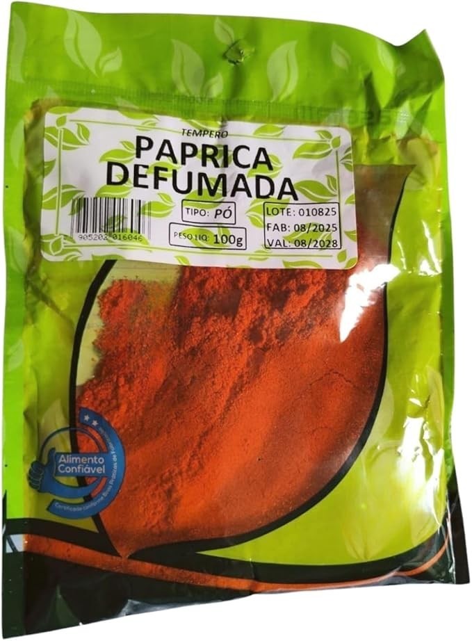 Tempero Paprica Defumada em Pó, Vermelho, 100g, Validade até 08/2028
