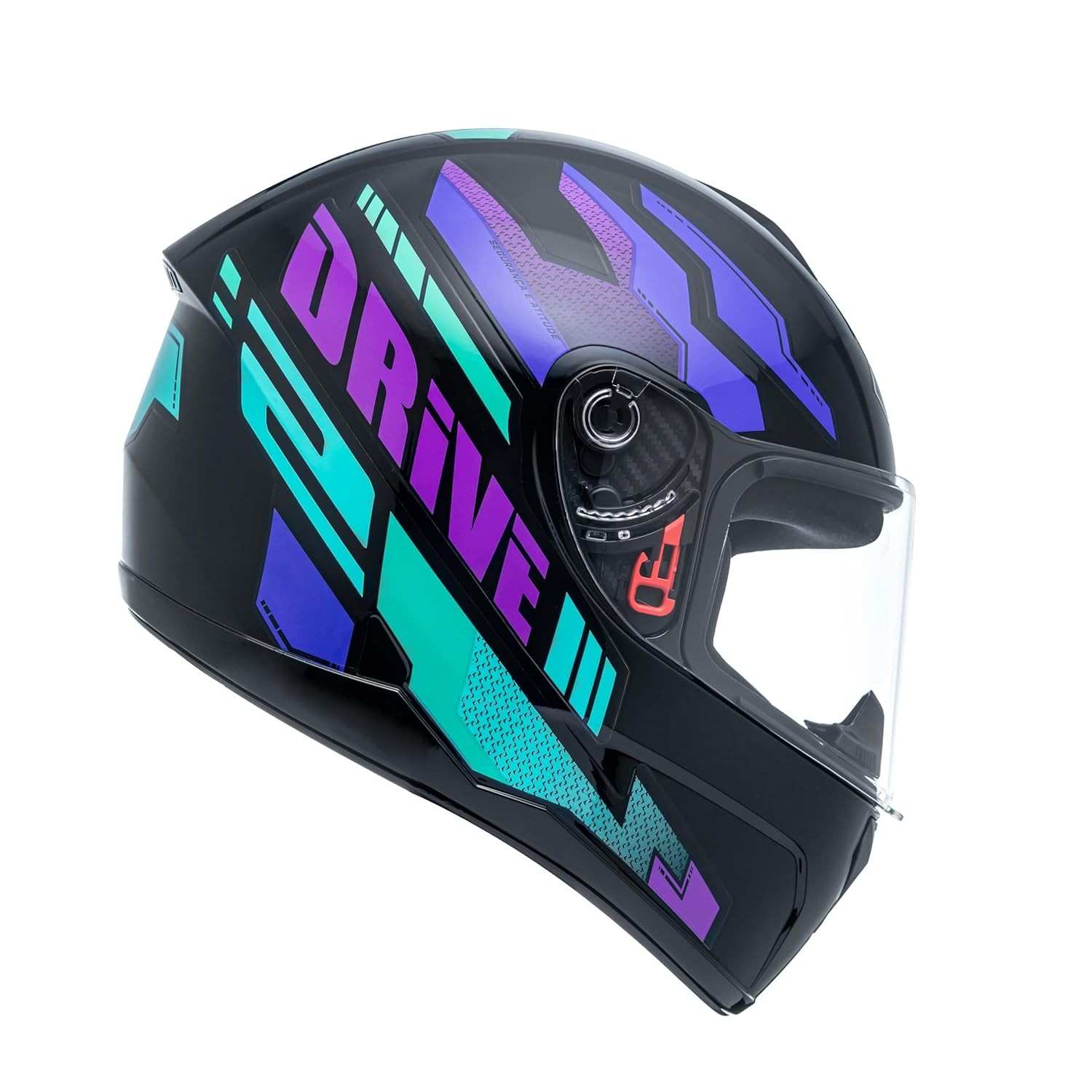 Capacete Fly Drive 2 HG Atitude Preto/Roxo: Segurança e Estilo para sua Moto