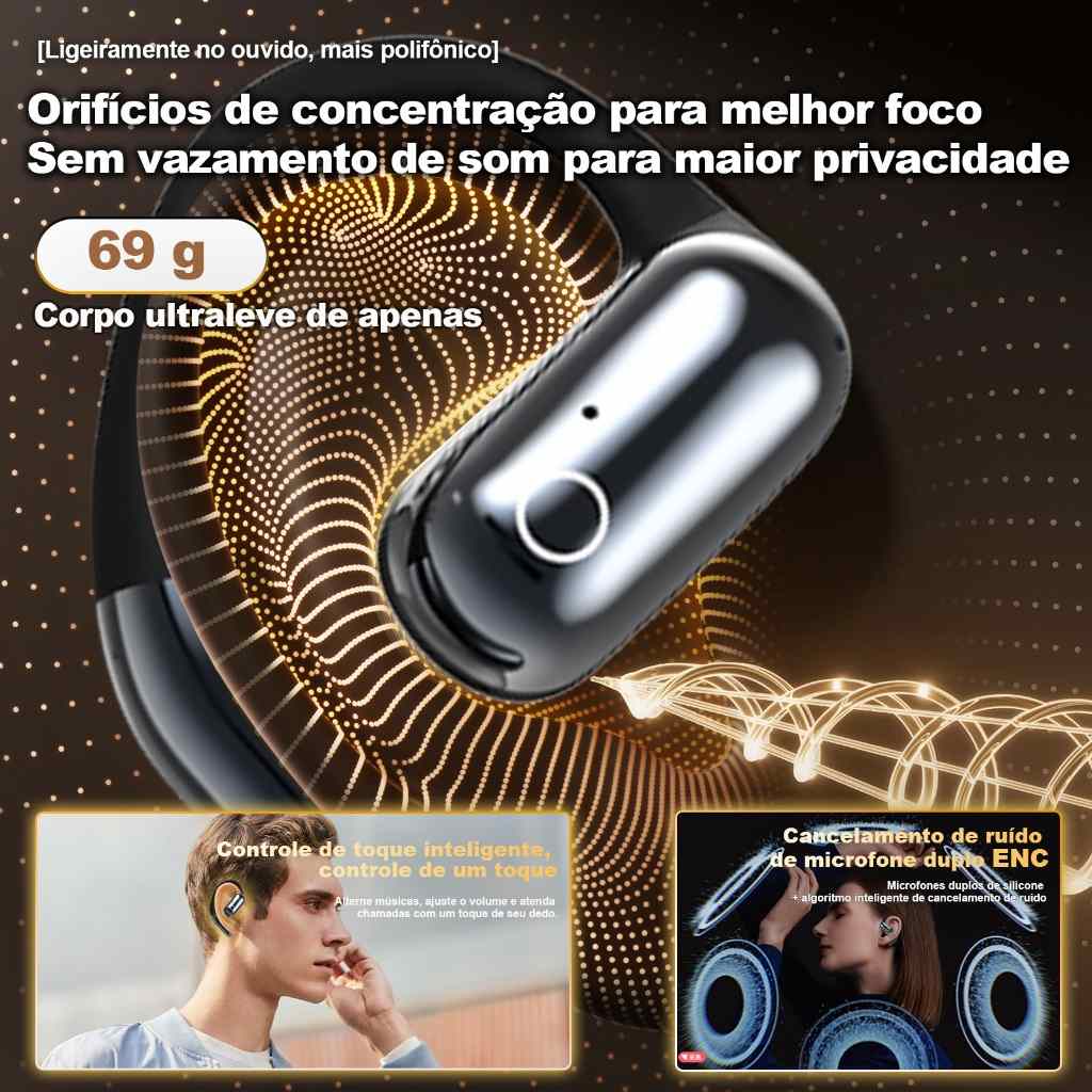 S70: Fones Bluetooth à Prova D'água para Atletas