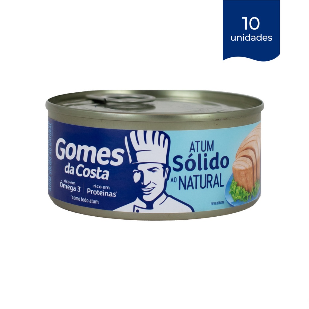 Atum Sólido Natural: Saúde e Sabor em 170g (10un)
