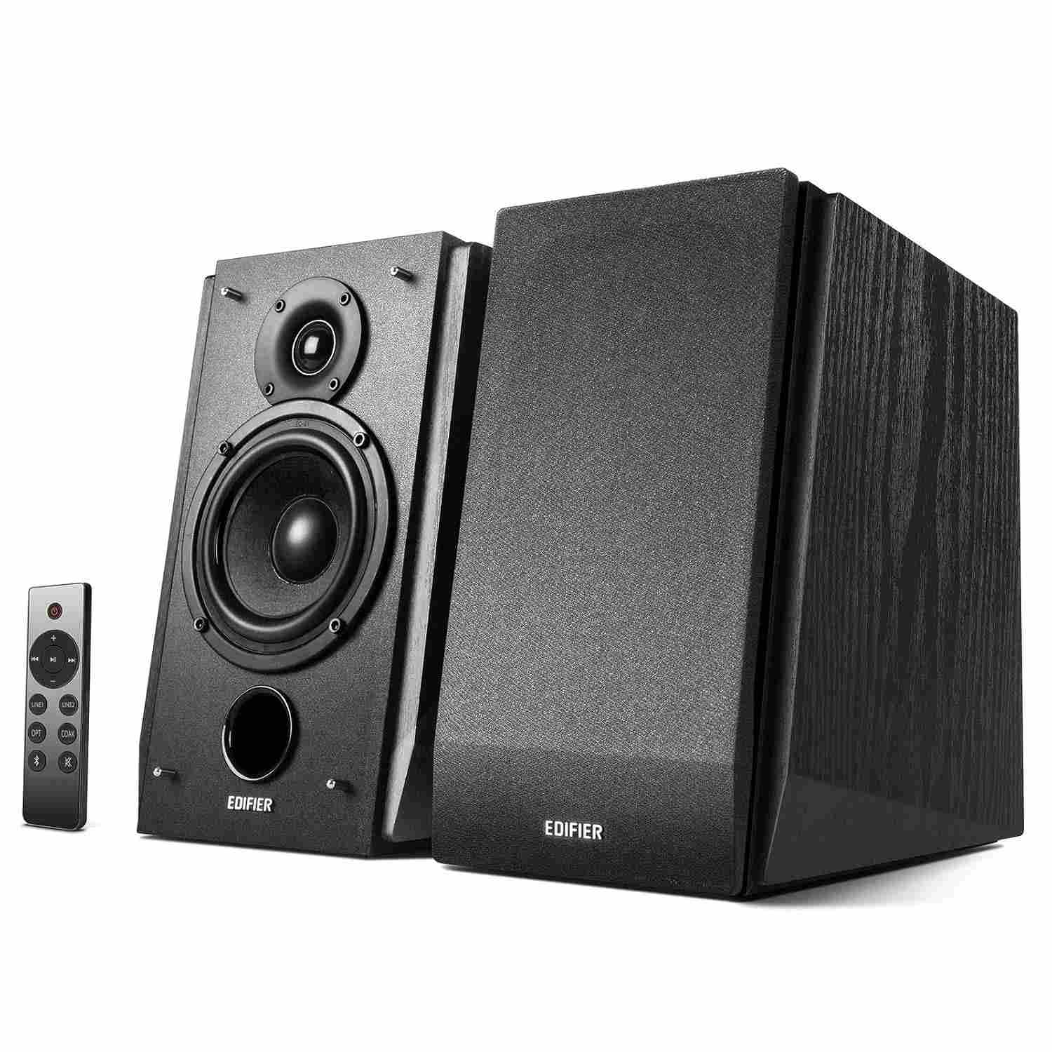Edifier R1855DB: Monitor de Áudio 70W RMS com Bluetooth 5.0 e Saída para Subwoofer - Preto