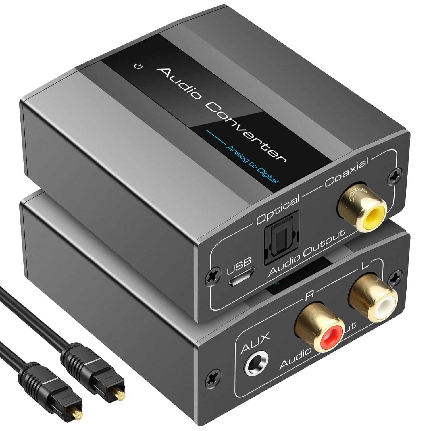 Conversor de Áudio RCA/P2 para Digital Óptico Toslink e Coaxial - VPFET