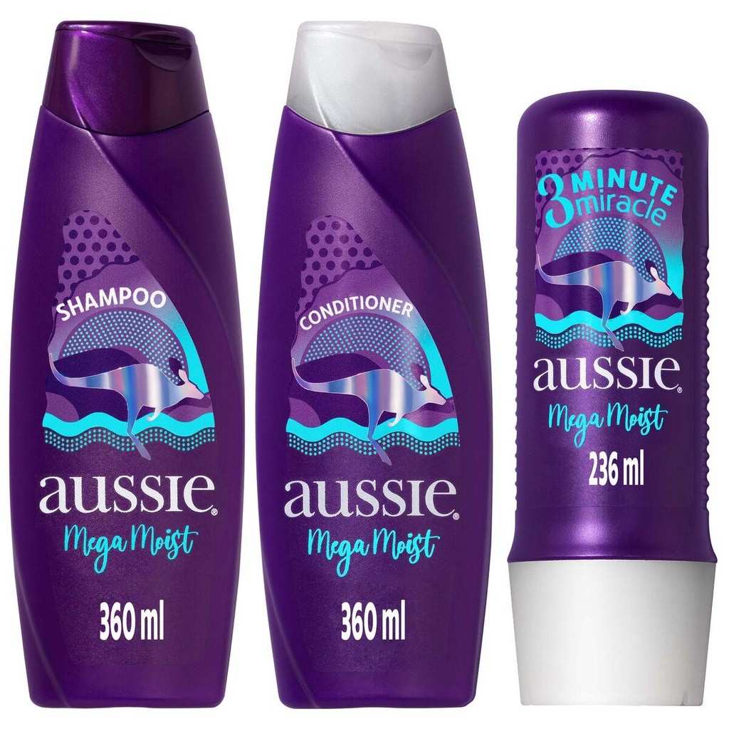 Aussie Mega Moist: Hidratação 3 Minutos!