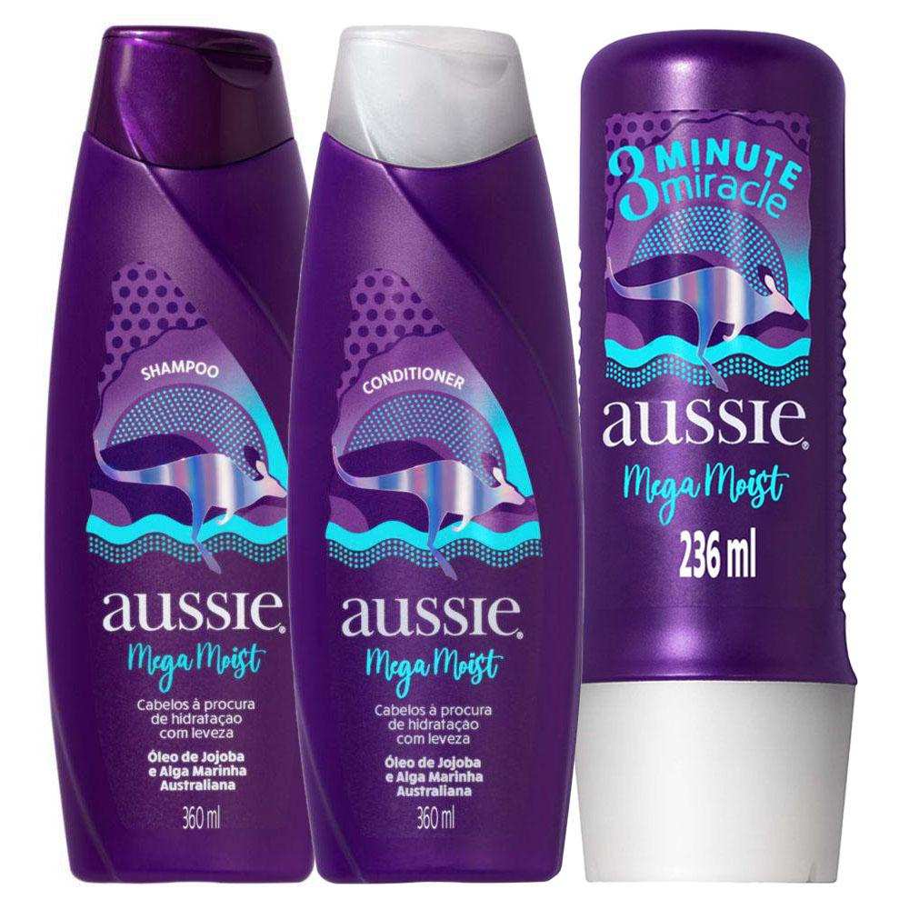 Aussie Mega Moist: Hidratação 3x Mais Poderosa!